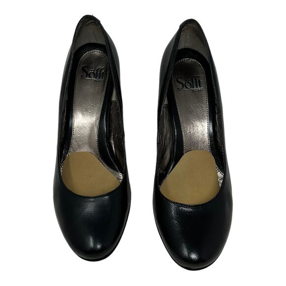 Soft black heels pump shoes size 10M - Picture 1 of 9